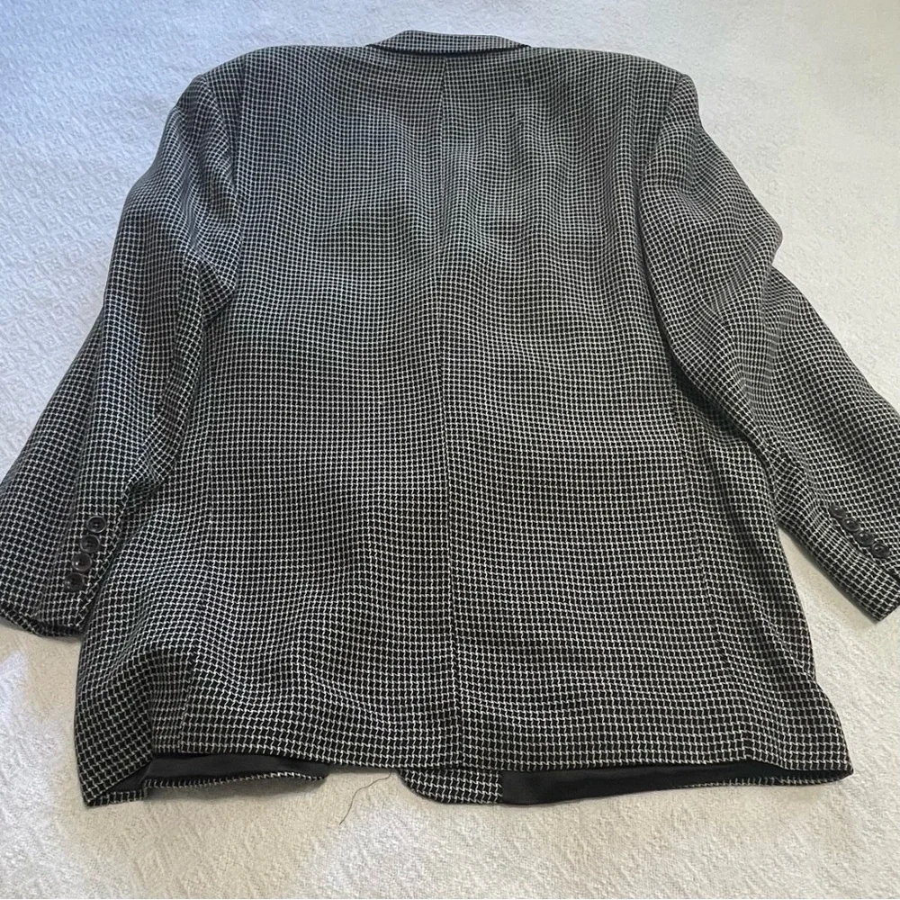 Hugo Boss‎ Black and White Houndstooth Blazer Size 44 R